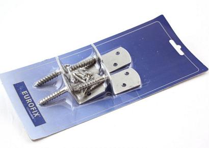 L-beslag kaart rvs blister 4st