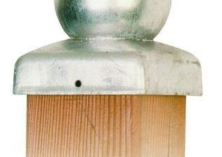 Paal-ornament bol 7,1x7,1cm verzinkt