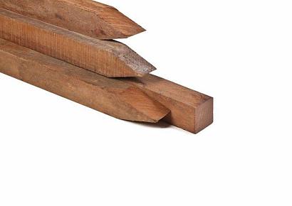 Hardhouten paal 4x4x100cm ruw