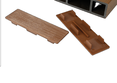 Brise soleil eindkap 4,2x14,5cm Teak (6 stuks)