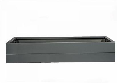 Bloembak - antraciet 180x60x28cm fijnstructuur