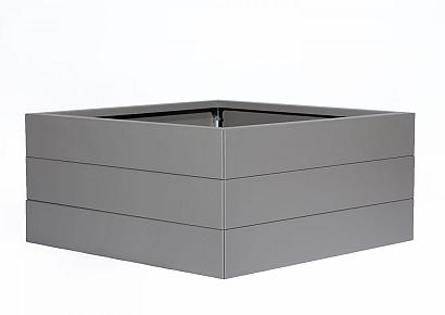 Bloembak modulair 120x120x42cm taupe