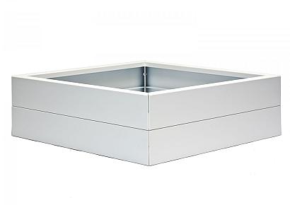 Bloembak modulair 120x120x28cm wit