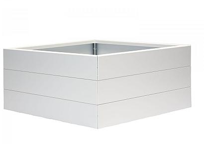 Bloembak modulair 120x120x42cm wit
