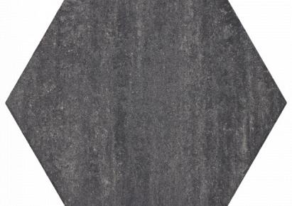 Soft Comfort zeskant 60/52,5x30x4cm grijs/zwart