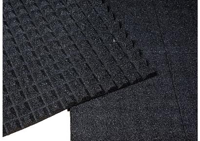 Aslon rubber tegel 100x100x2,5cm zwart