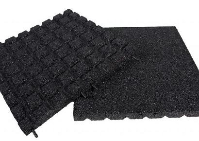 Aslon rubber tegel 50x50x2,5cm zwart