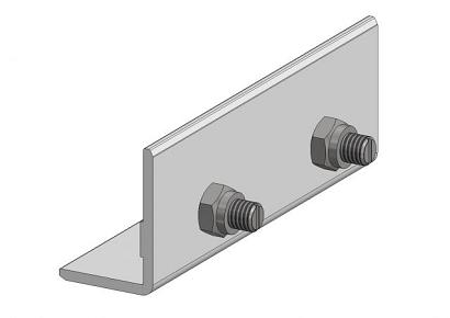 Aslon koppelstuk t.b.v. balk midden 4x4cm