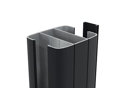 Boston Alu H paal 6x7x190cm incl. Alu afwerkingsprofiel 0,4x2,4x190cm RAL9005