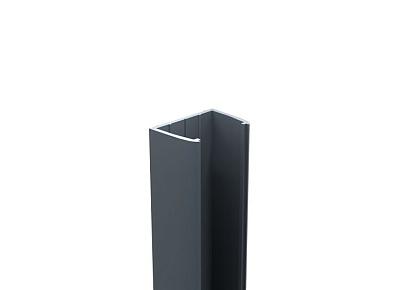 Boston alu klikprofiel 0,6x2,4x190cm tbv alu H paal L-190cm RAL7016