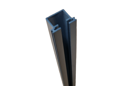 Boston Alu paalprofiel voor hpl/glas 2,4x1,7x184cm tbv paal L-124/190cm RAL7016