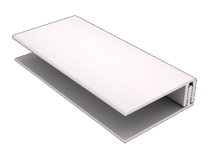 Durasid tweedelig randprofiel creme 300cm