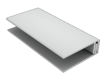 Durasid tweedelig randprofiel grijs 300cm