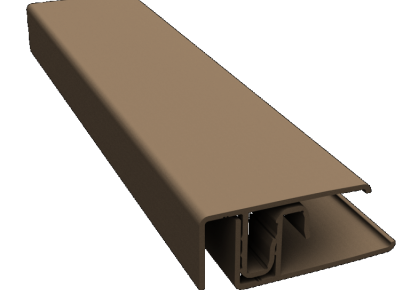 Durasid tweedelig randprofiel alu - grey beige 300cm