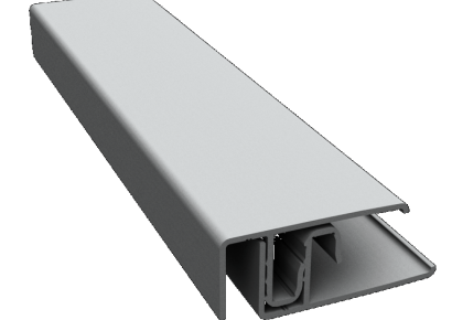 Durasid tweedelig randprofiel alu - creme 300cm