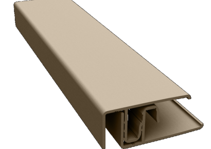 Durasid tweedelig randprofiel alu - camel + cd 300cm