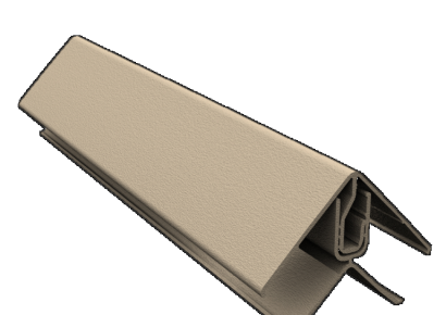 Durasid tweedelige bin/buitenhoek alu camel+cd 300cm