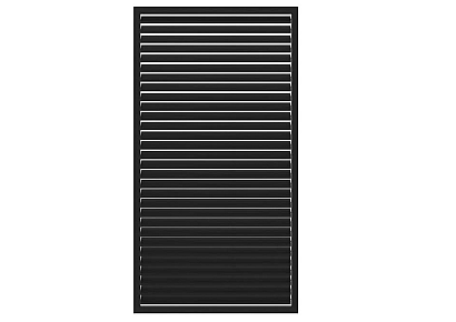 Shutterscherm vuren 120x224cm zwart gespoten