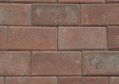 BSS 21x10,5x8cm rood genuanceerd 44st/m²