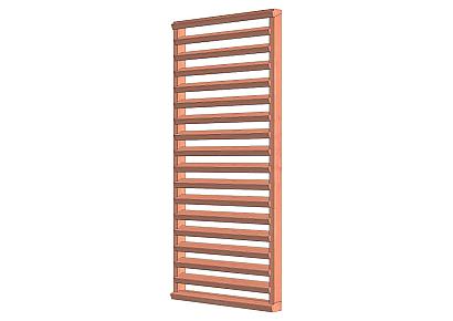Louvre horizontaal 84,4x220cm onbehandeld module A