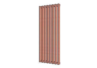 Louvre verticaal 84,4x220cm onbehandeld module A