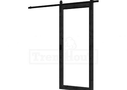 Steel Look schuifdeur 01-enkel 89x206cm incl dub.glas excl hang- en sluitwerk