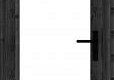 Steel Look deur 01-enkel links 83x206cm+kozijn 96,4x213,6cm incl dubbel glas, hang- en sluitwerk