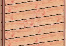 Wandmodule L blokhut profielplank 340,5x156cm onbehandeld