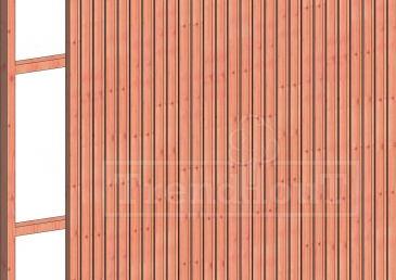 Wandmodule G rhombus profiel 340,5x117cm onbehandeld verticaal