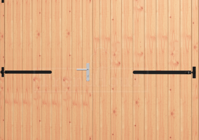 Opgeklampte deur XL dubbel 240x210cm+kozijn 254x217cm onbeh excl hang- en sluitwerk