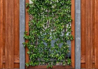 Romeins rotsmotiefplaat 4,8x26x184cm antraciet met mes en groef