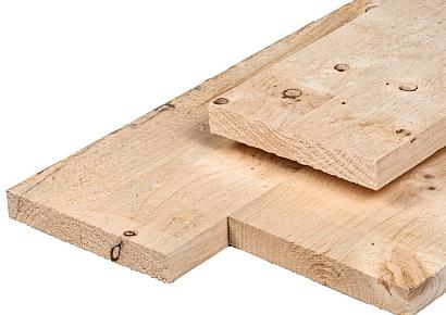 Vuren steigerhout KD 18% gedroogd 2,9x19X400cm onbehandeld