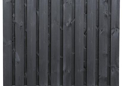 Tuinscherm Stuttgart 180x180cm recht geimp zwart 21pl