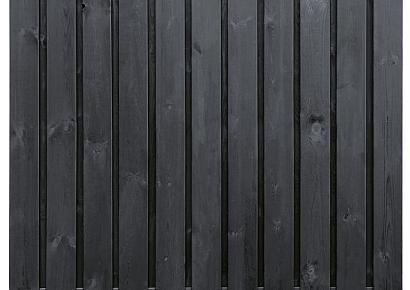 Tuinscherm Dresden 180x180cm recht geimp zwart 23pl