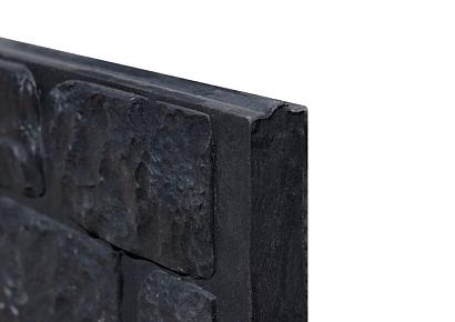 Romeins rotsmotiefplaat 4,8x26x184cm antraciet gecoat met mes en groef