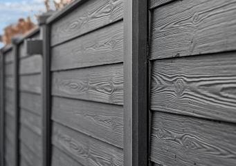 Beton hoekpaal Reest sleufpaal 11.5x11.5x272cm antraciet gecoat
