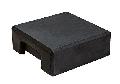 Beton afdekpet vlakke kop 14x14x5cm T-model antraciet gecoat