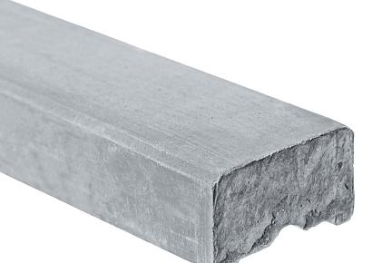 Beton afdekkap vlakke kop 180cm wit/grijs