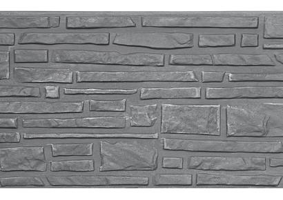 Rustico motiefplaat 4.8x26x184cm smal antraciet met mes en groef