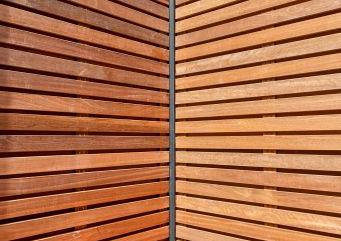 Tuinscherm Prinsenbeek (Rhombusprofiel) 180x180cm recht hardhout kunstmatig gedroogd