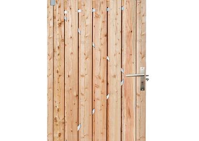 Schuifdeur 130x195cm recht douglas incl rail 300cm, plafondbevest, slot, slotvanger, 2xklem, 2xkatrol