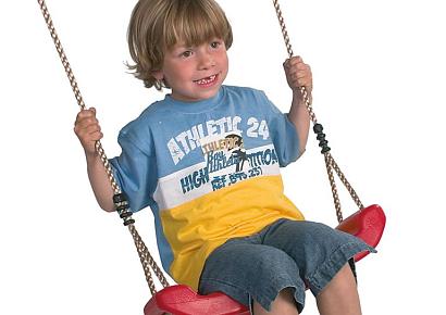 Kunststof schommelzit rood zitbreedte 26cm