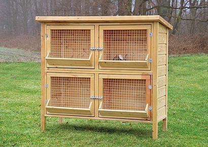 Konijnenverblijf Rijnlander 134x60x130cm vuren