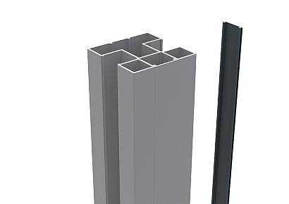 Boston alu klikprofiel 0,6x2,4x190cm tbv alu H paal L-190cm RAL7016