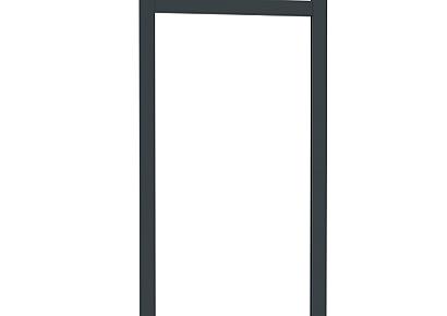 Boston alu vulbaar poortframe 120x183cm incl. insteekslot RAL7016
