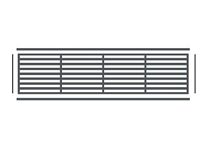 Boston Decopaneel Paxos horizontaal 0,2x45x175cm RAL7016