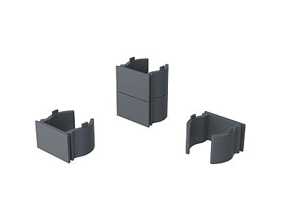 Boston plastic wedges 1,5cm (66pcs) RAL7016
