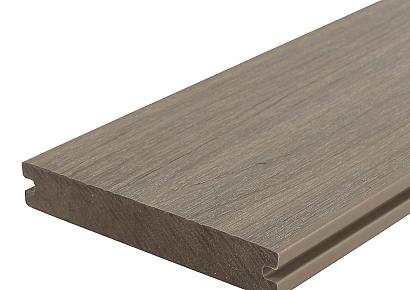 WPC 2,3x13,8x400cm Fiberdeck Premium massief Light Grey