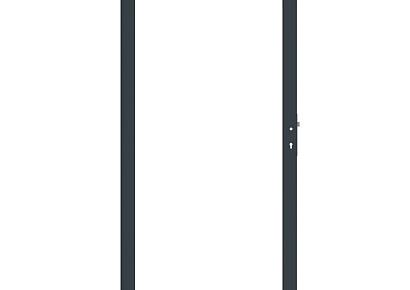 Boston alu vulbaar poortframe zwart 98x183cm incl. insteekslot RAL9005