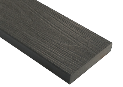 WPC 2,3x13,8x300cm Fiberdeck Premium massief Dark Grey SE kantplank